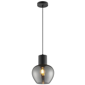 Brilliant Pendelleuchte Ligari mit tropfenförmigem Rauchglasschirm im modernen Stil