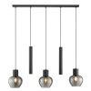 Brilliant Pendelleuchte Ligari mit 3 rauchfarbenen Glasschirmen, Länge 23 cm