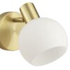Brilliant Wandstrahler Cony mit rundem weißen Glasschirm und dreh- und schwenkbarem Kopf