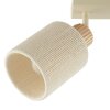 Brilliant Leuchten Doppel-Deckenspot Arlo mit 2 beigen Stoffschirmen im Boho-Design