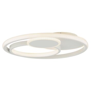 Brilliant weiße LED Deckenleuchte Runda, Memoryfunktion, 3000 Kelvin warmweiß