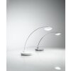 Fabas Luce Hale Tischleuchte LED Chrom, Weiß, 1-flammig
