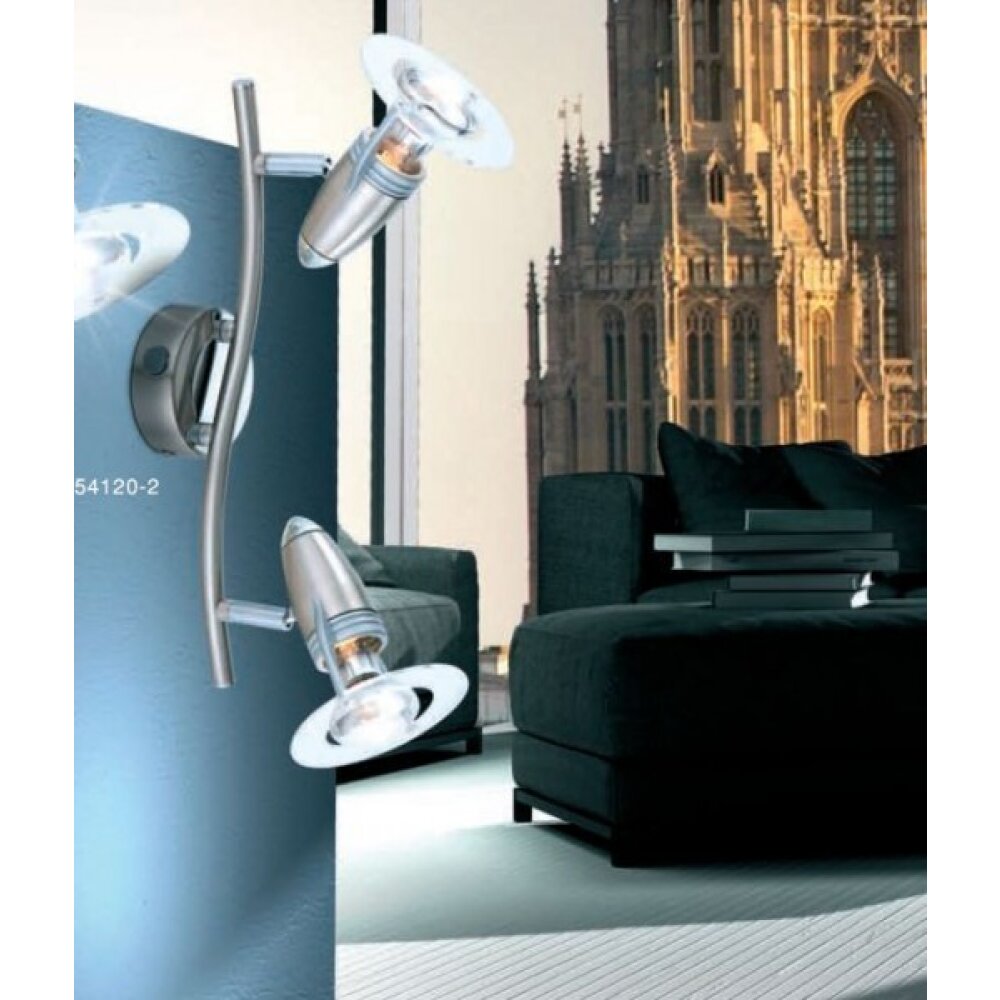 Globo FRANCES Strahler Chrom, Edelstahl, Nickel-Matt, 2-flammig main product photo