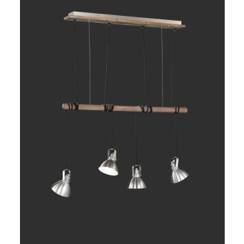 Trio Leuchten TIMBER Pendelleuchte Holz dunkel, 4-flammig Trio Leuchten TIMBER Pendelleuchte Holz dunkel, 4-flammig