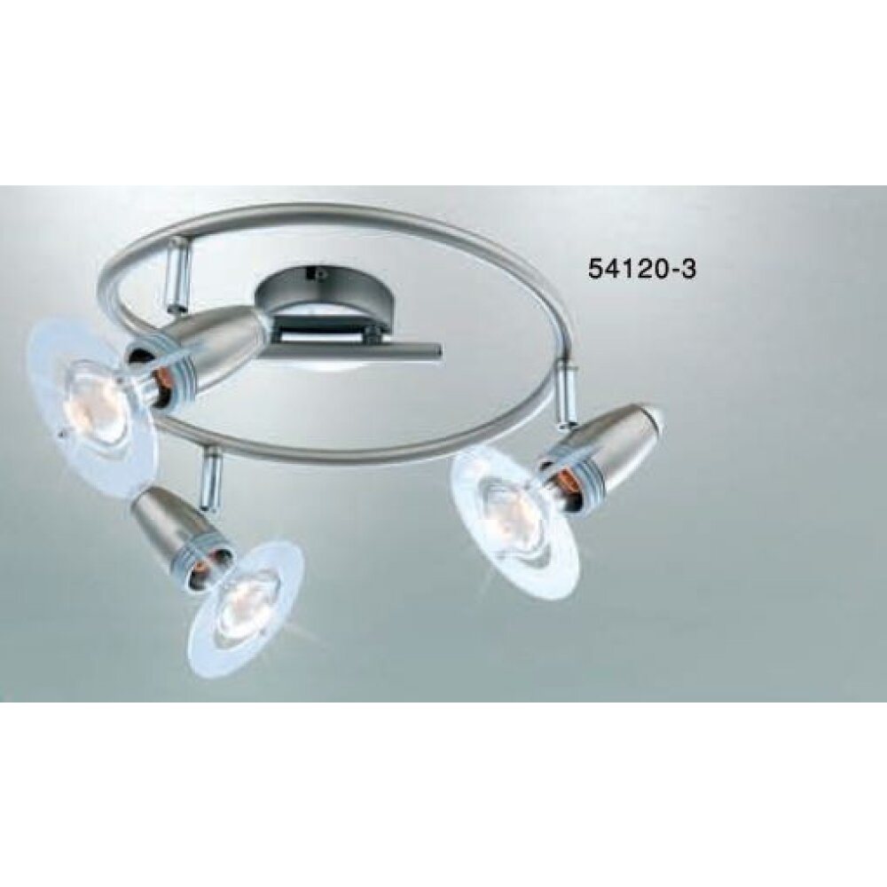 Globo FRANCES Strahler Chrom, Edelstahl, Nickel-Matt, 3-flammig main product photo