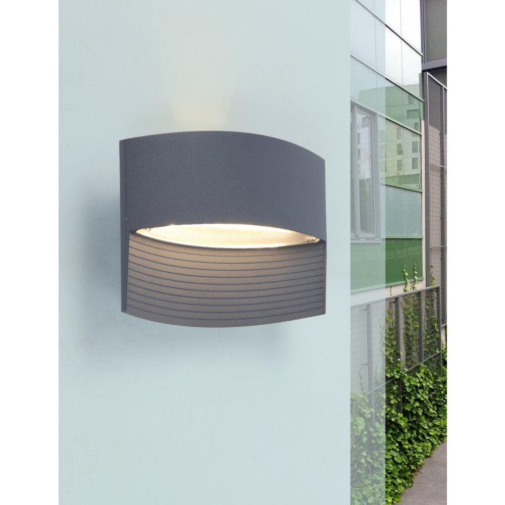 Lutec Lotus Außenwandleuchte LED Anthrazit, 1-flammig