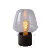 Lucide BECKY Tischlampe Grau, 1-flammig