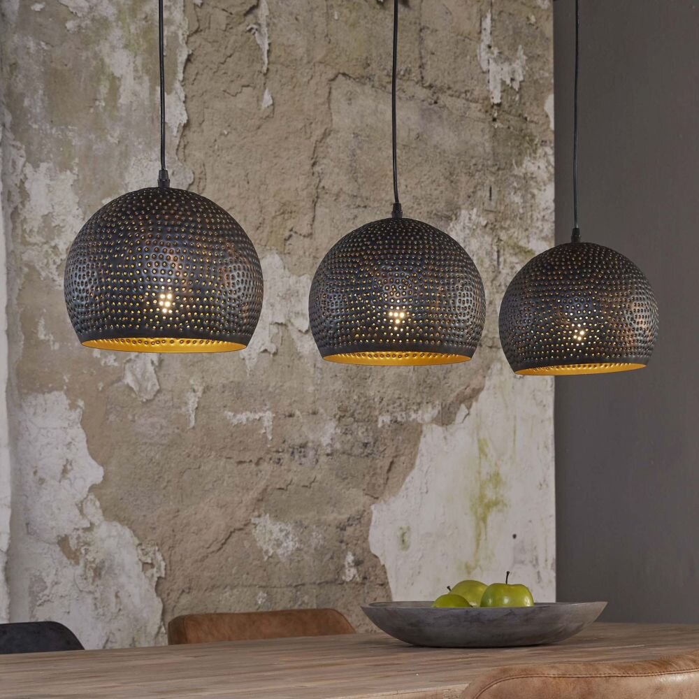 Wildervanksterdallen Pendelleuchte Braun, Schwarz, 3-flammig main product photo
