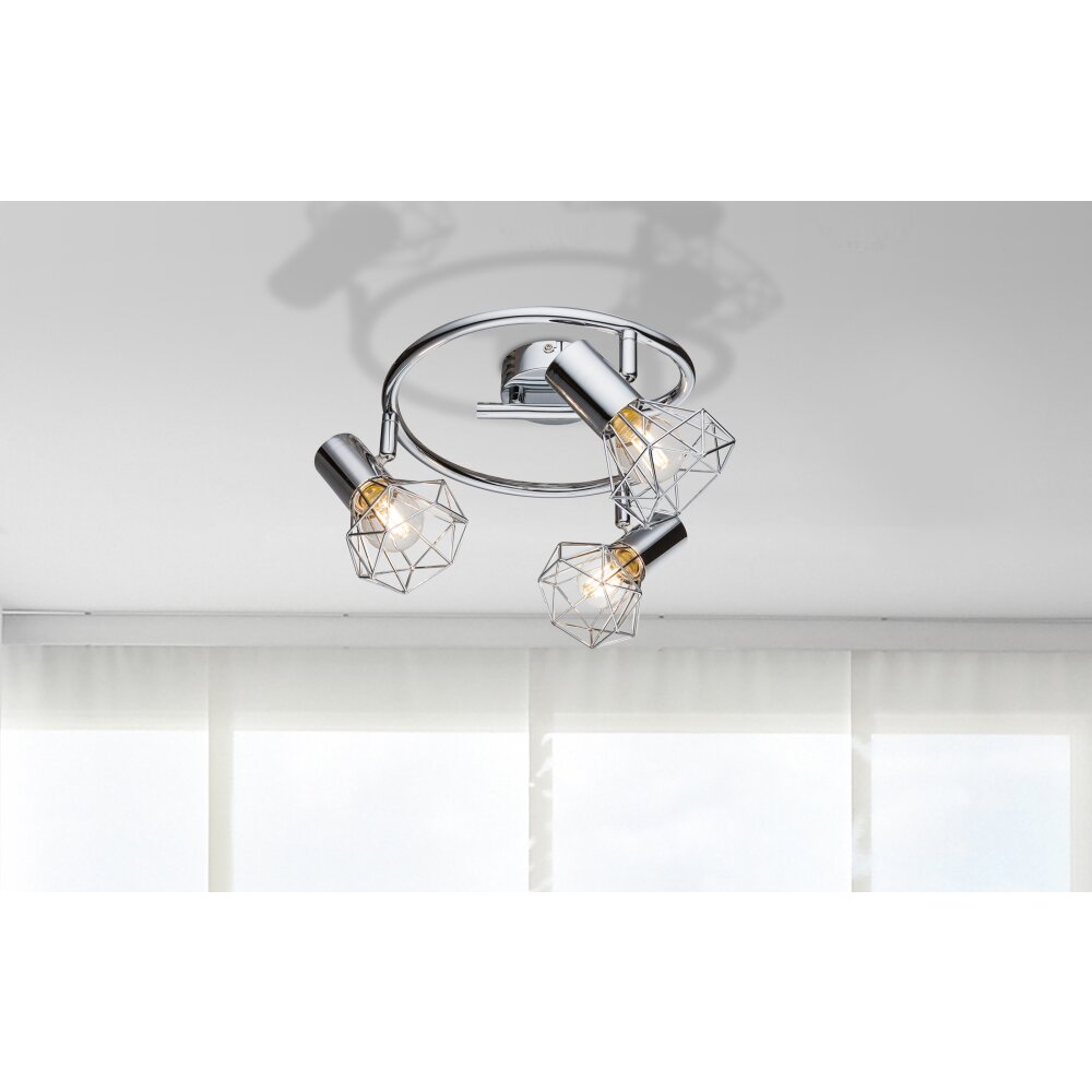 Globo XARA Deckenleuchte Chrom, 3-flammig main product photo