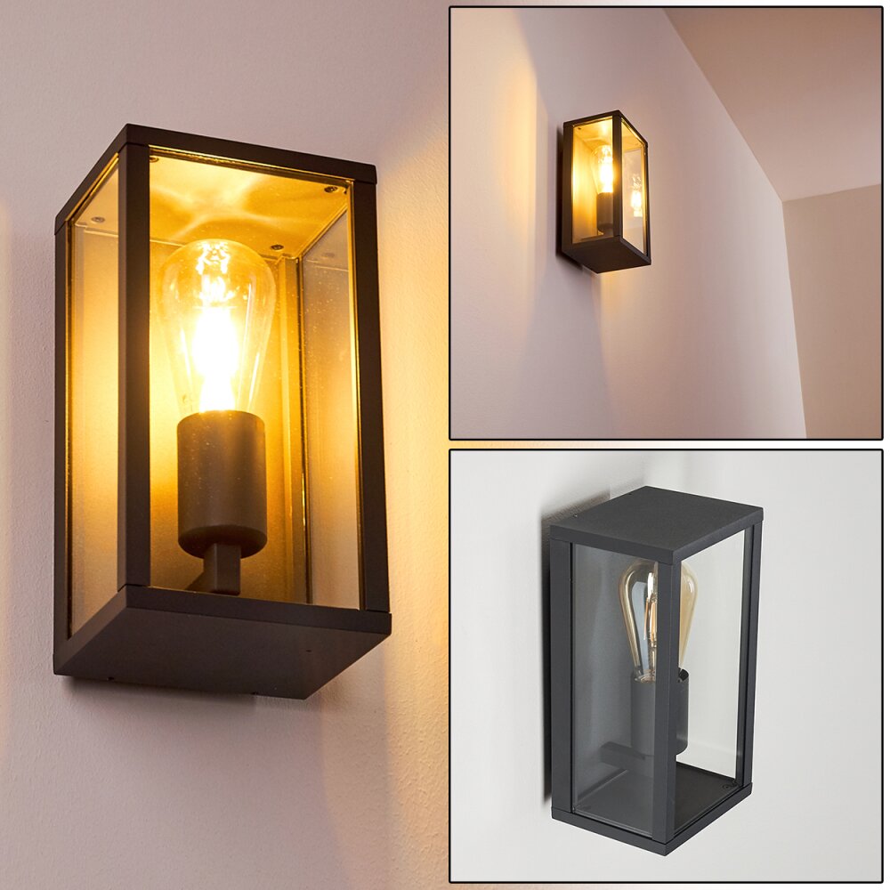Kiwalik Außenwandleuchte Schwarz, 1-flammig main product photo