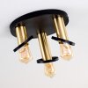 Alvesta Deckenleuchte Gold, Messing, Schwarz, 3-flammig