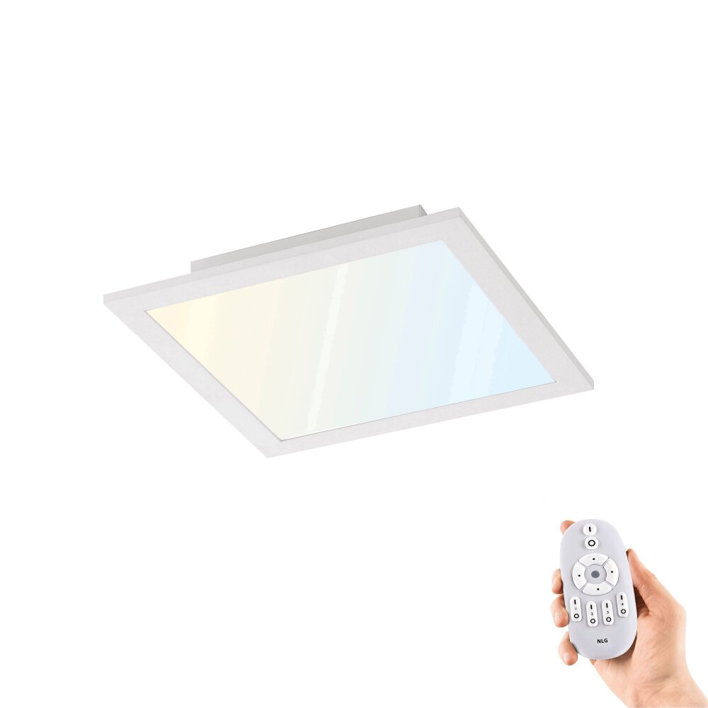 Leuchten Direkt FLAT Deckenpanel LED Weiß, 1-flammig, Fernbedienung main product photo