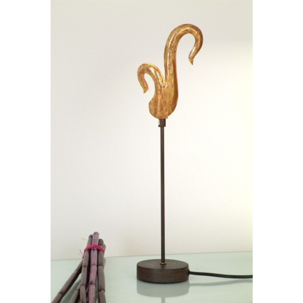 Holländer PICCOLA CICONGA Tischleuchte Braun, Gold, 1-flammig main product photo