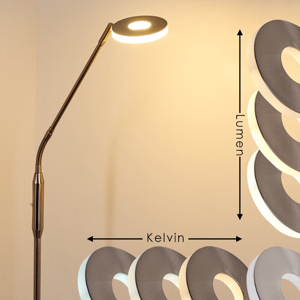 Gulkana Stehleuchte LED Nickel-Matt, 1-flammig, Farbwechsler main product photo
