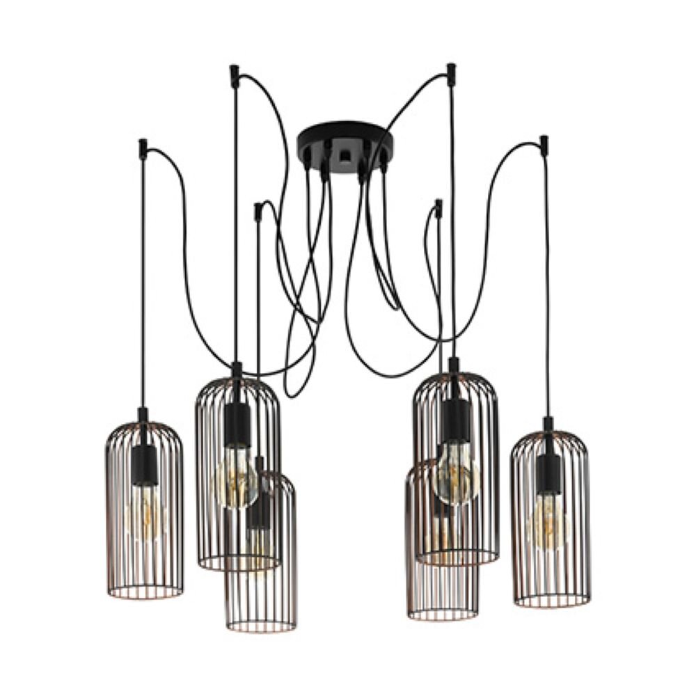 Eglo ROCCAMENA Hängeleuchte Kupferfarben, Schwarz, 6-flammig main product photo