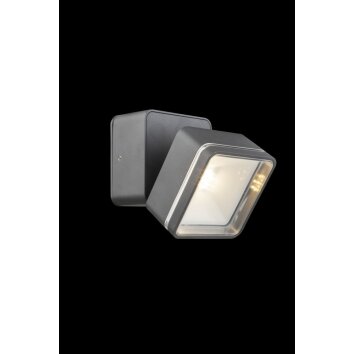 Globo LISSY Außenwandleuchte LED Anthrazit, 1-flammig Globo LISSY Außenwandleuchte LED Anthrazit, 1-flammig