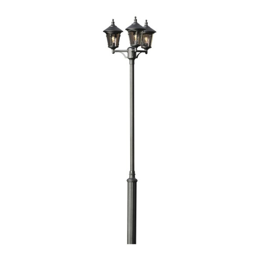 Konstsmide Virgo Leuchtenkopf Schwarz, 3-flammig main product photo