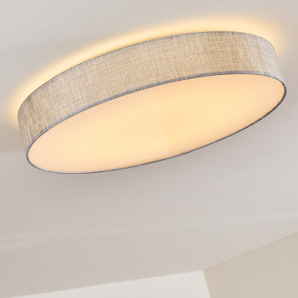 Tallaboa Deckenleuchte LED Silber, 1-flammig, Fernbedienung