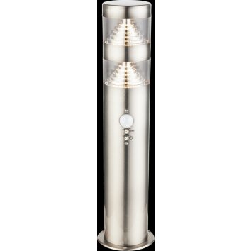 Globo Celio Wegeleuchte LED Silber, 1-flammig, Bewegungsmelder