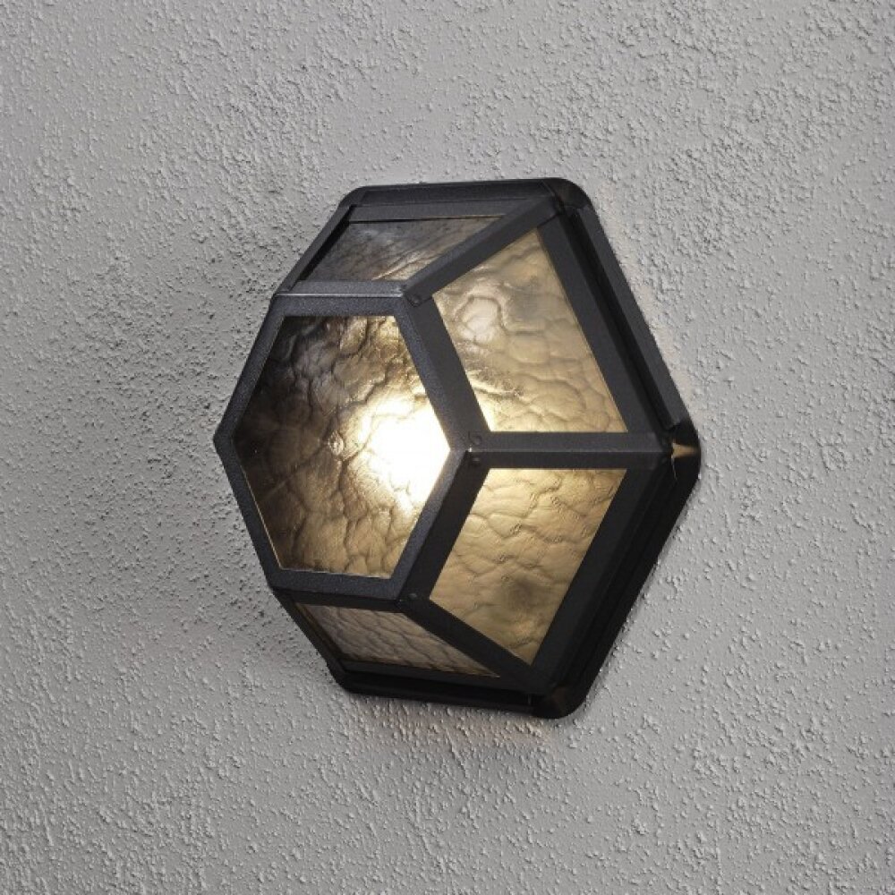 Konstsmide Castor Wand- und Deckenleuchte Schwarz, 1-flammig main product photo