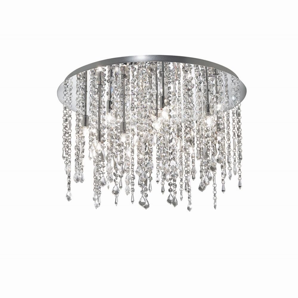 Ideal Lux ROYAL Deckenleuchte Chrom, Kristalloptik, 12-flammig main product photo