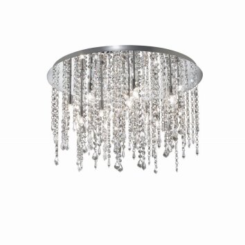 Ideal Lux ROYAL Deckenleuchte Chrom, Kristalloptik, 12-flammig