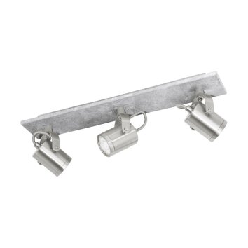 Eglo PRACETA Deckenspot LED Grau, Nickel-Matt, 3-flammig