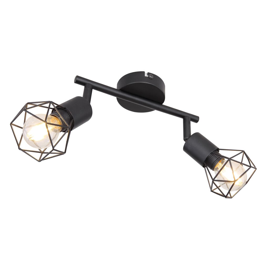 Globo XARA Deckenleuchte Schwarz, 2-flammig main product photo