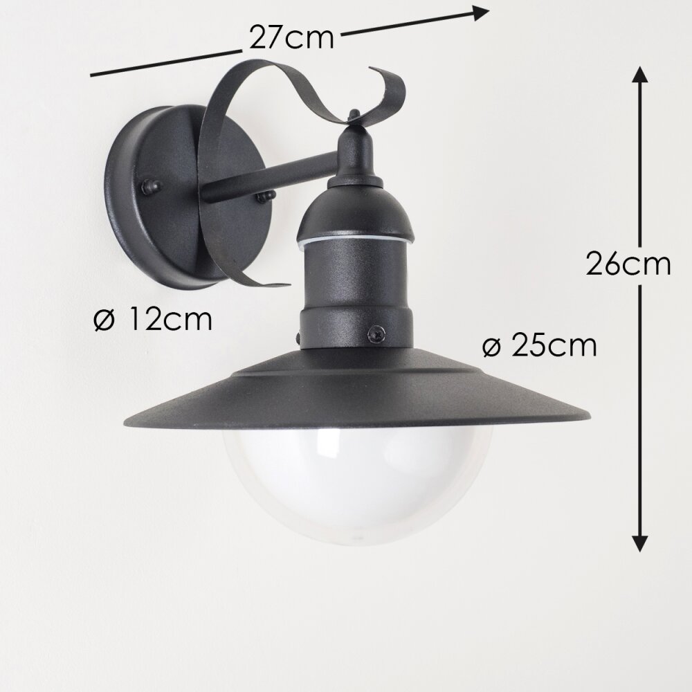 Broni Außenwandleuchte Schwarz, 1-flammig main product photo