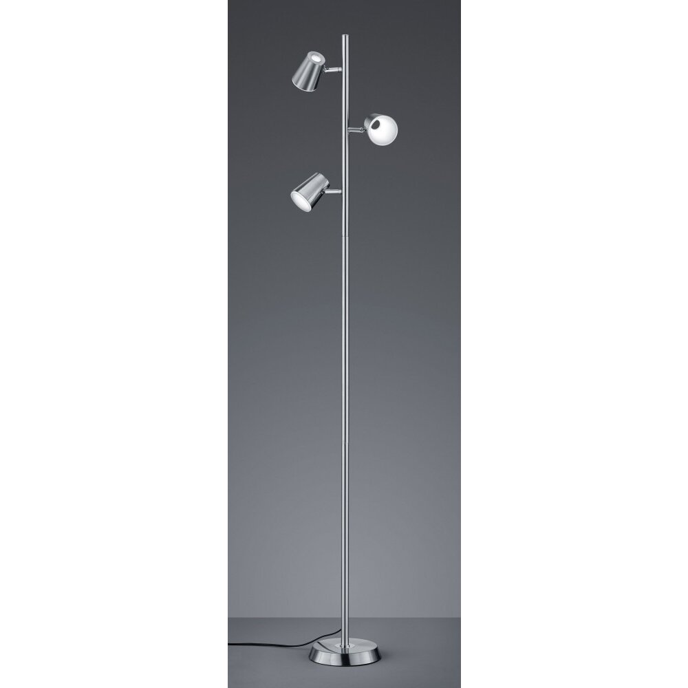 Trio Leuchten NARCOS Stehleuchte LED Nickel-Matt, 3-flammig main product photo