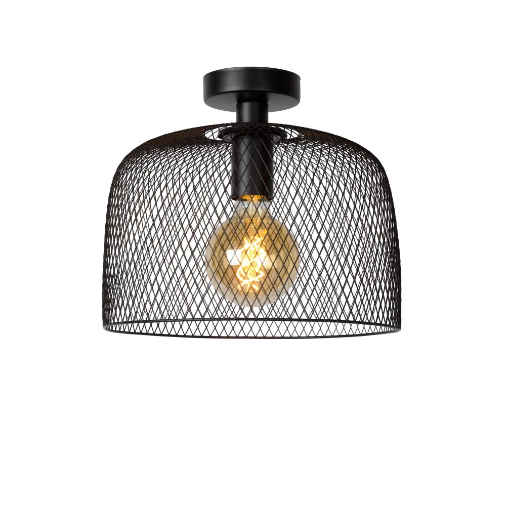 Lucide MESH Deckenleuchte Schwarz, 1-flammig main product photo