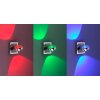 Leuchten Direkt Ls-OPTI Wandleuchte LED Edelstahl, 2-flammig, Fernbedienung, Farbwechsler