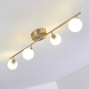 Motala Deckenleuchte LED Nickel-Matt, 4-flammig, Fernbedienung, Farbwechsler