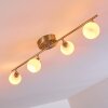 Motala Deckenleuchte LED Nickel-Matt, 4-flammig, Fernbedienung, Farbwechsler