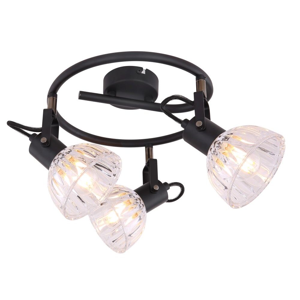 Globo DRABO Strahler Schwarz, 3-flammig main product photo