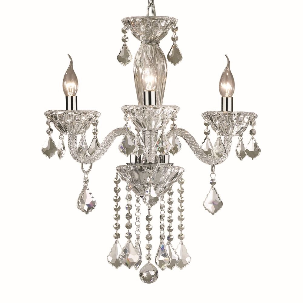 Ideal Lux TIEPOLO Kronleuchter Chrom, Kristalloptik, 3-flammig main product photo