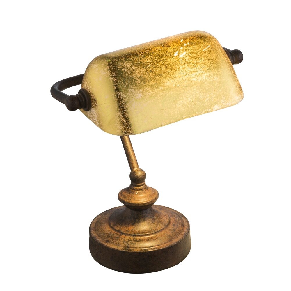 Globo ANTIQUE Tischleuchte Rostfarben, 1-flammig main product photo