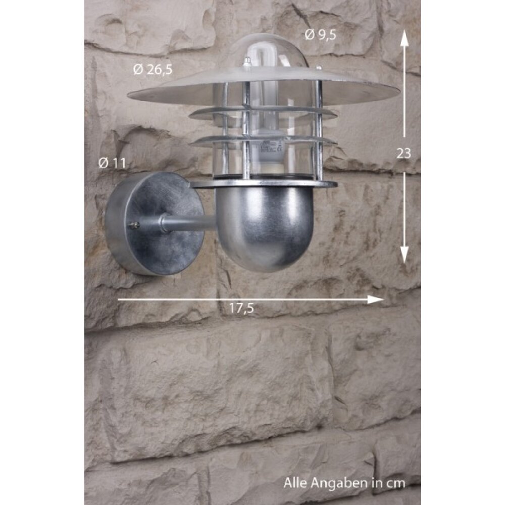 Nordlux AGGER Wandleuchte Edelstahl, Transparent, Klar, 1-flammig main product photo