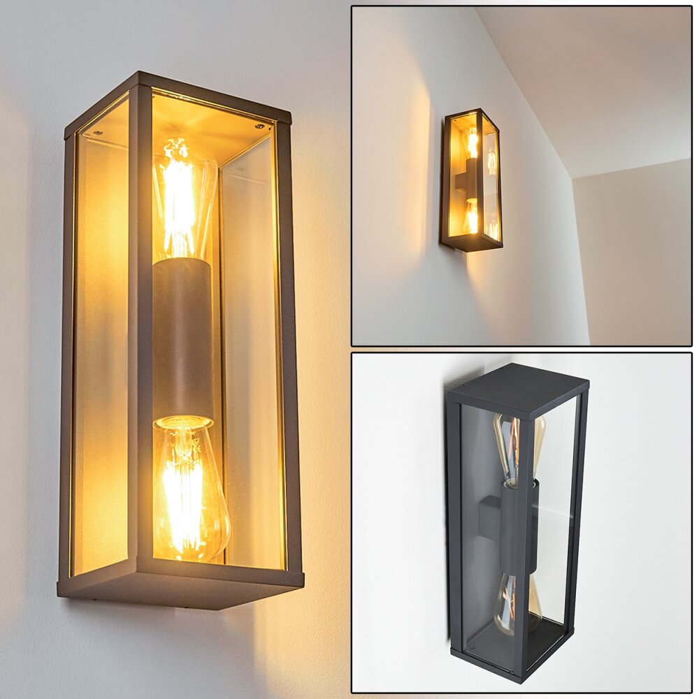 Kiwalik Außenwandleuchte Anthrazit, 2-flammig main product photo