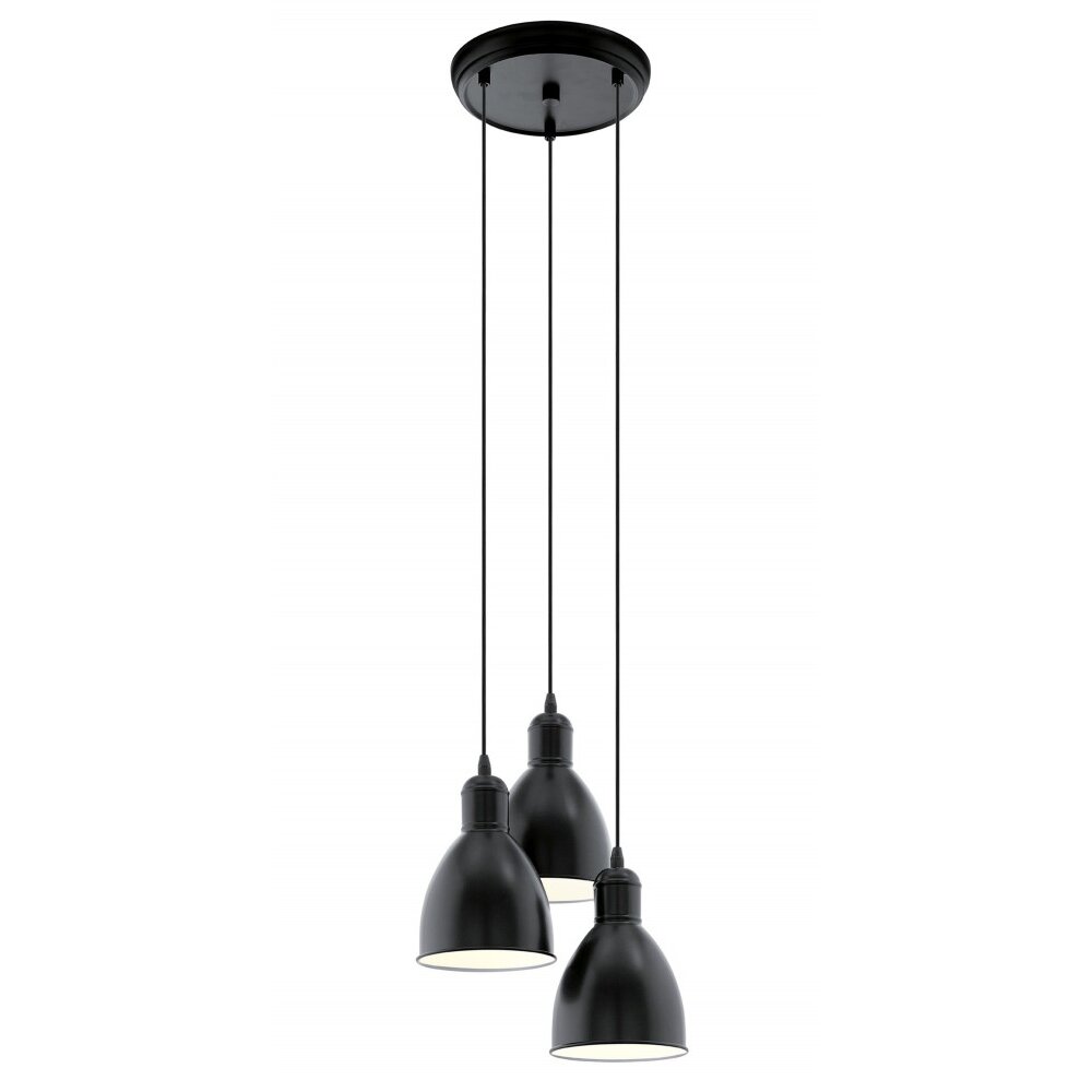 Eglo PRIDDY Pendelleuchte Schwarz, Weiß, 3-flammig main product photo
