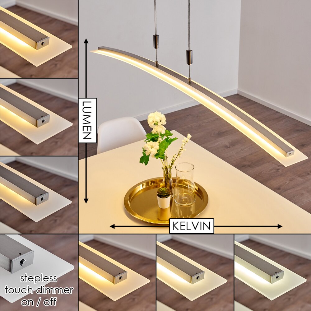 Delaware Pendelleuchte LED Silber, 1-flammig main product photo