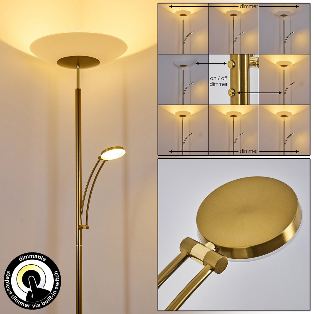 Argostoli Deckenfluter LED Messing, 2-flammig main product photo
