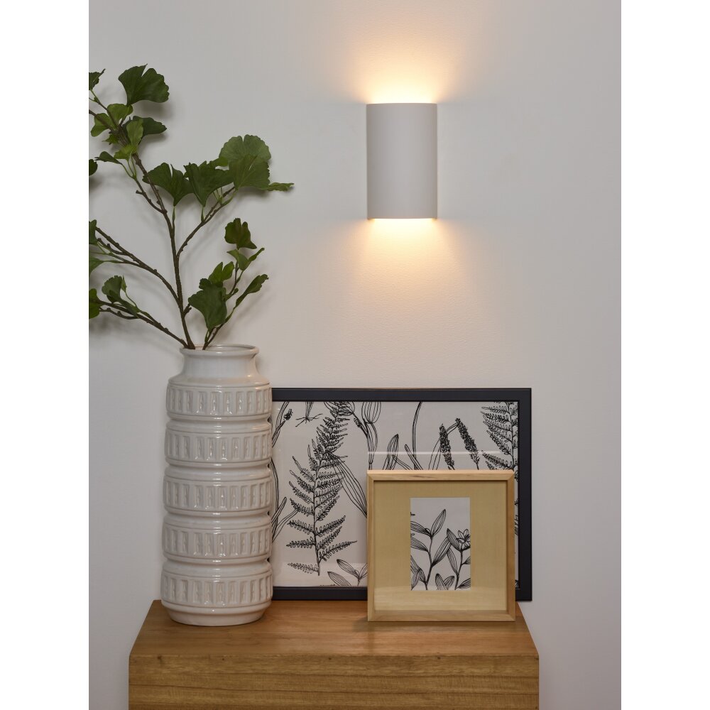 Lucide GIPSY Wandleuchte Weiß, 1-flammig main product photo