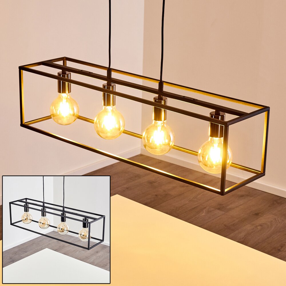 Flambeau Pendelleuchte Schwarz, 4-flammig main product photo