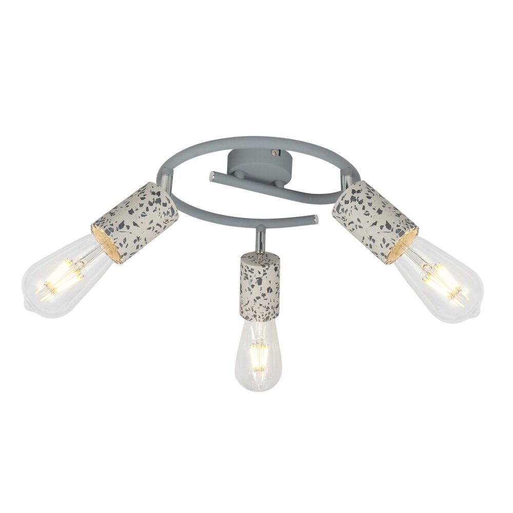 Globo FLECKI Spotrondell Grau, 3-flammig main product photo