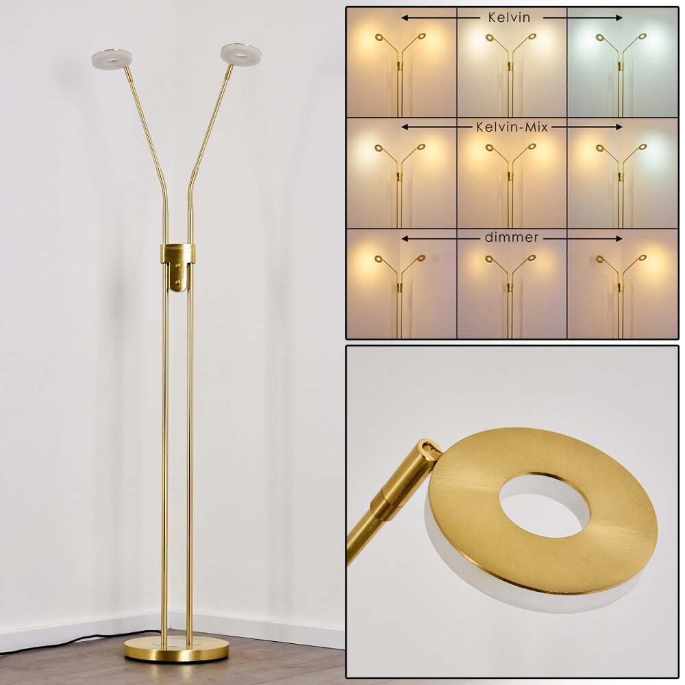 Gulkana Stehleuchte LED Gold, 2-flammig main product photo