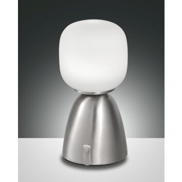 Fabas Luce Solange Tischleuchte LED Nickel-Matt, 1-flammig Fabas Luce Solange Tischleuchte LED Nickel-Matt, 1-flammig