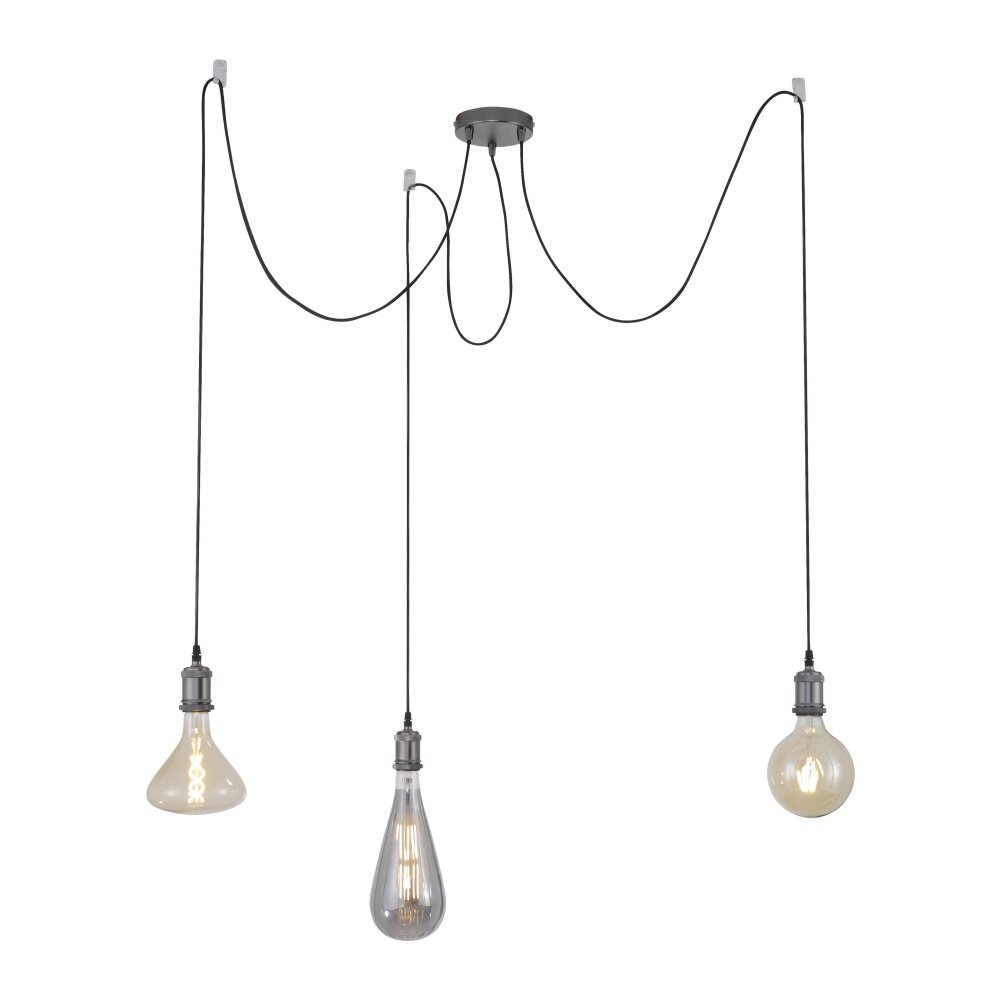 Leuchten Direkt DIY Pendelleuchte Schwarz, 3-flammig main product photo