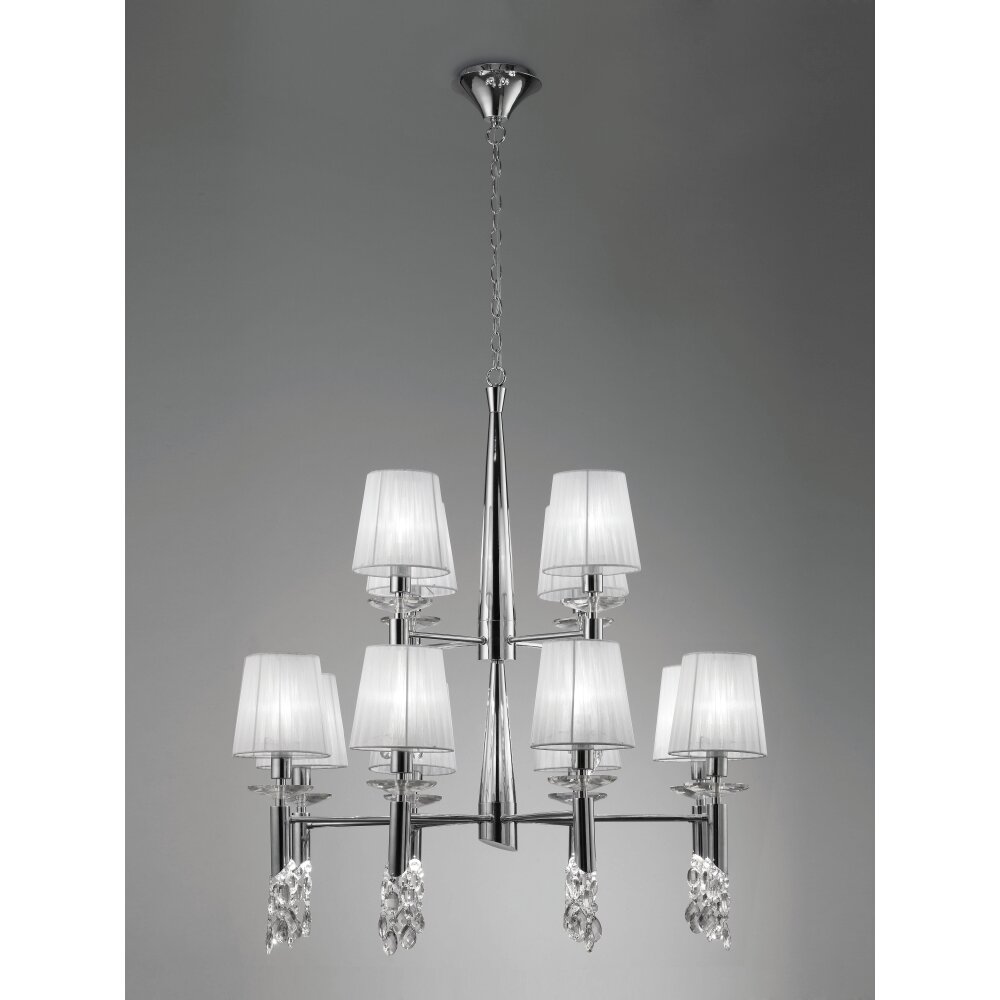 Mantra TIFFANY Pendelleuchte Chrom, 12-flammig main product photo