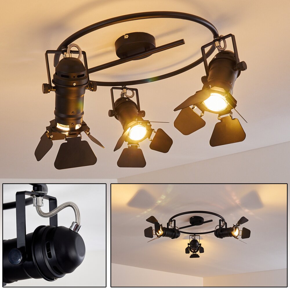 Lichinga Deckenleuchte Schwarz, 3-flammig main product photo